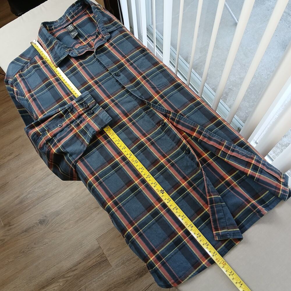 Mountain Hardwear Big Cottonwood Long Sleeve Shirt Mens XXL blue plaid button-up - Picture 11 of 13